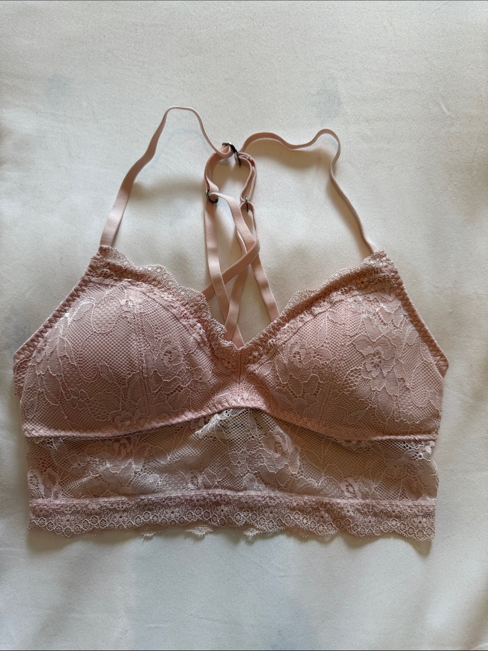 Abercrombie & Fitch Lace Bralette in Dusty Pink